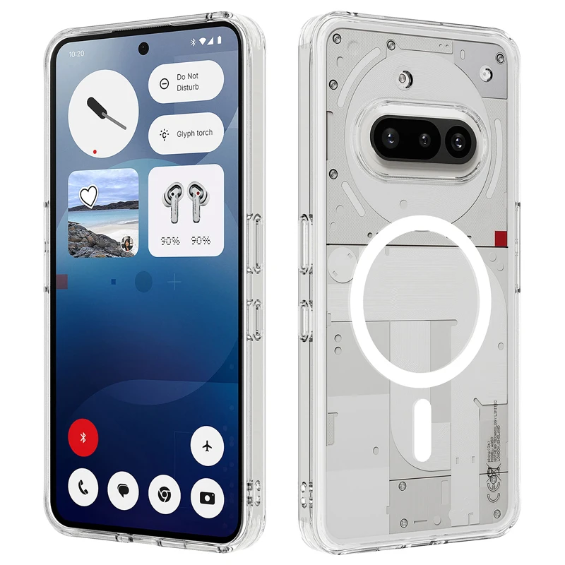Funda For Nothing Phone 3A Pro Hülle ELVEV Magnetische Anti-Fingerabdruck-PC-TPU-transparente Handyhülle für Nothing Phone 3a  Alder