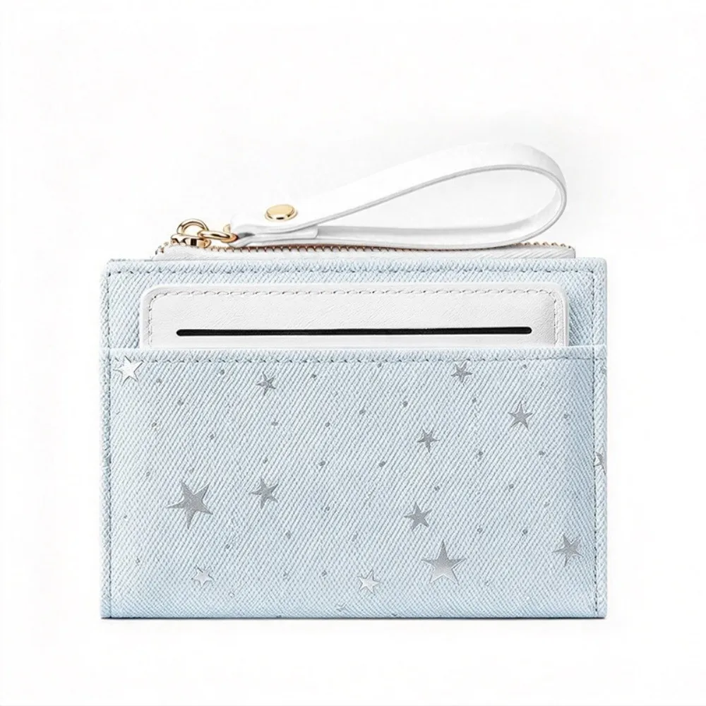 Trendy Artificial Leather Card Holder Coin Purse Portable Pocket Wallet for Women Lightweight Creative Card Bag Birthday Gifts