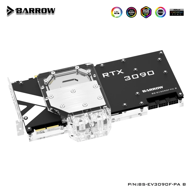 

BARROW GPU Active Backplate Block For EVGA RTX 3090/3080 FTW3 ULTRA GAMING ,PCB Backside Memory(VRAM) VGA Cooler BS-EV3090F-PA