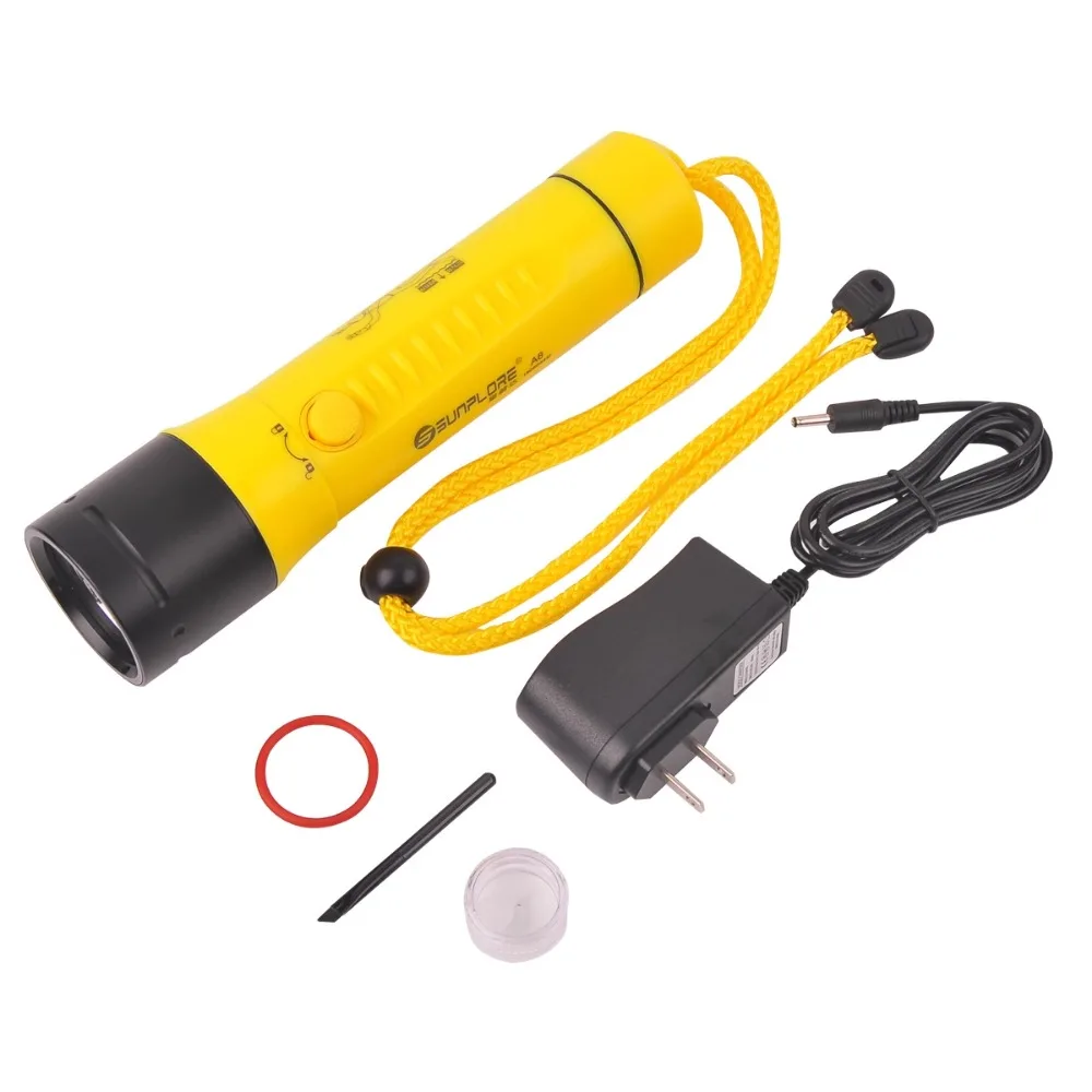 A8 Professional Diving Flashlight Strong Light Waterproof Night Fishing IPX8 Outdoor Underwater Strong Penetration Light