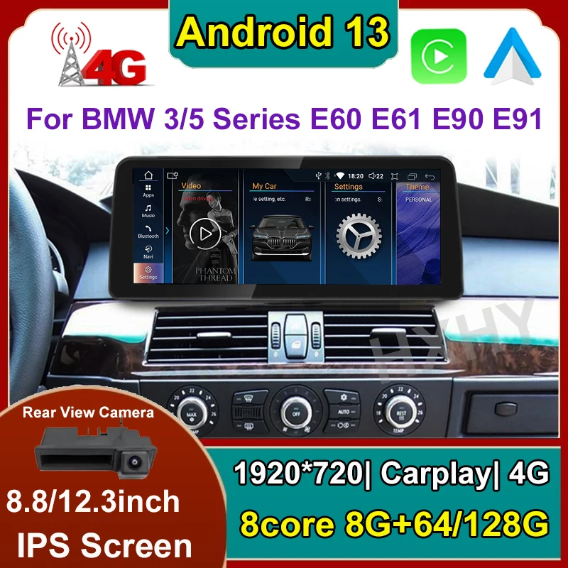 

8.8/12.3inch Android 13 Car DVD Player For BMW E60 E90 CCC CIC System Multimedia Radio GPS Navi Audio Carplay