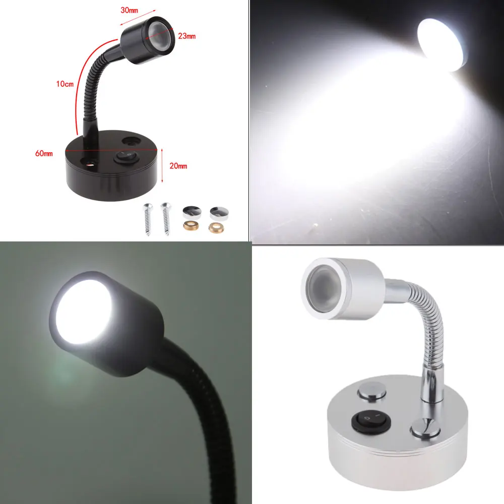12 В светодиодный светильник для чтения, мягкая трубка, регулируемый дизайн, настенное крепление, лампа для морской лодки, автофургона, внутреннее освещение, использование комнаты