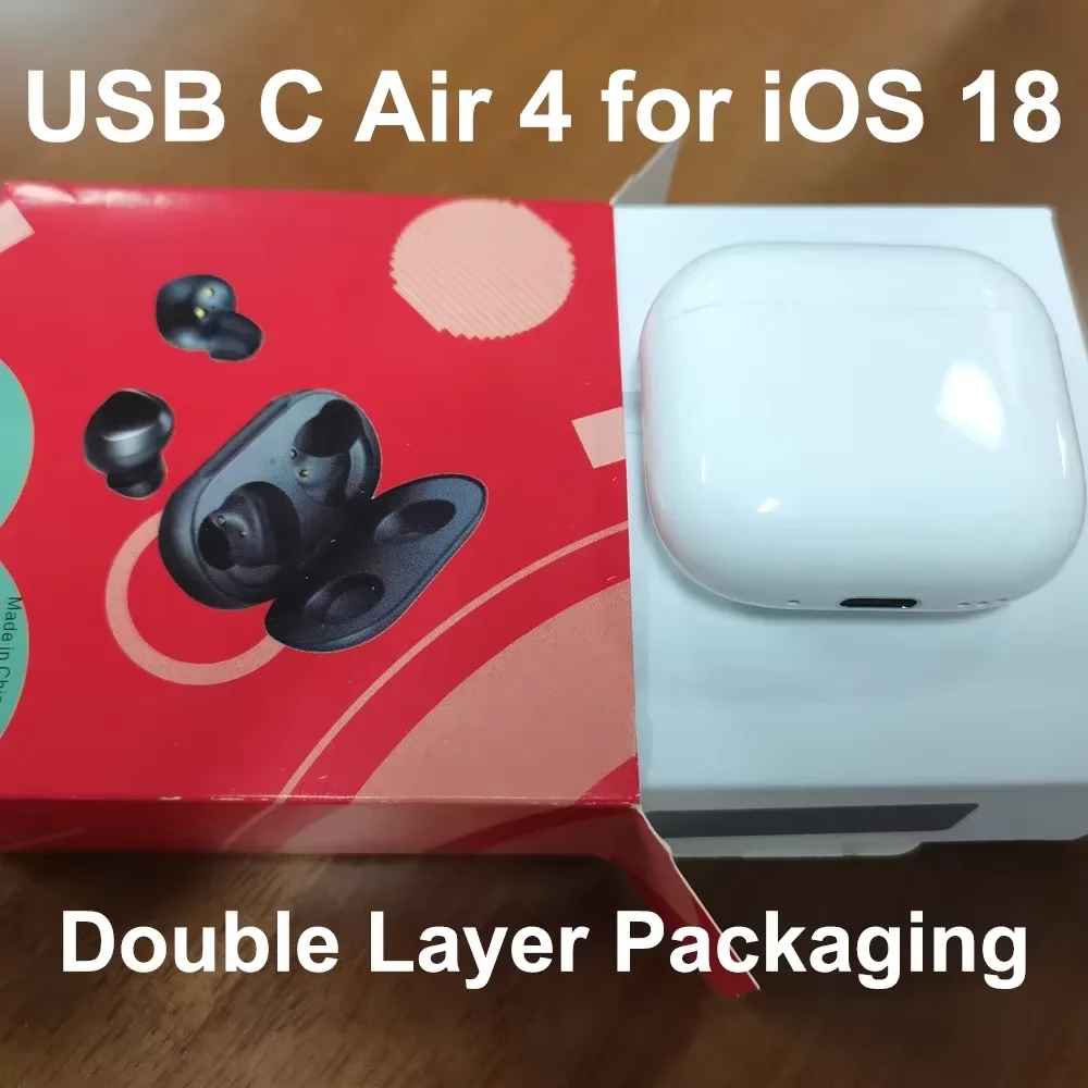 2025 NEW IOS18 ANC Pro 2 Wireless Bluetooth Earbuds Active Noise Cancellation Gaming Handfree Headset Earphone USB-C Type Cable