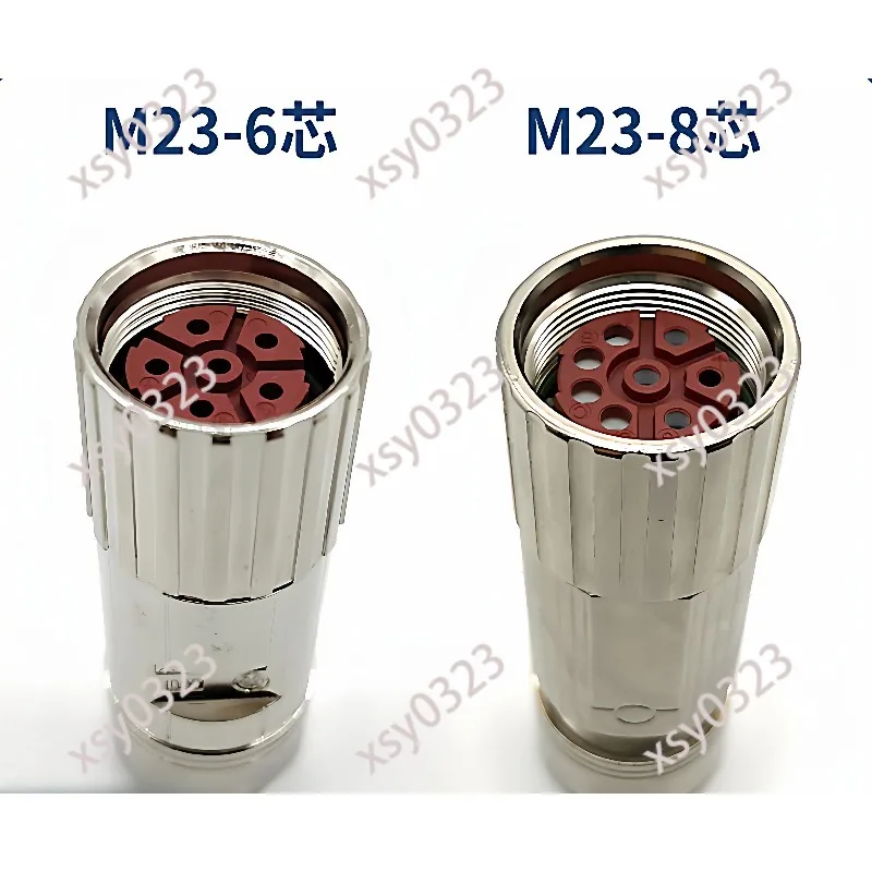 

M23 Connector 6/8/ Pin Power Socket Plug for Servo Motor 6-Core 8-Hole New
