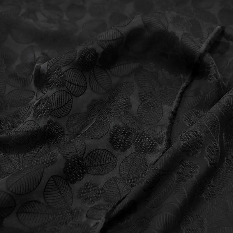 

28 momme silk and viscose blended Sanbo satin jacquard fabric for Chinese aesthetic clothing