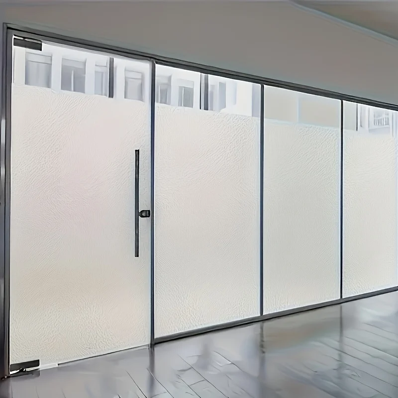 Frosted Privacy Window Film Roll Static Cling No Glue Heat Block UV Block for Bathroom Shower Door Window Mirror