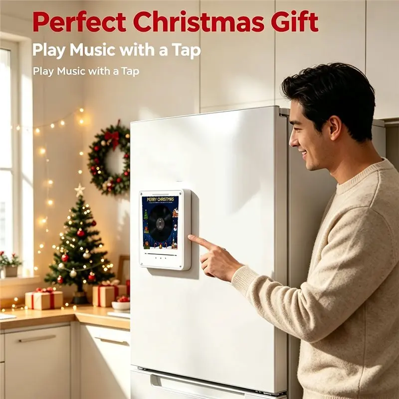 abxe-xmas-christmas-magnetic-fridge-magnet-automatic-singing-rotary-disc-night-light-induction-refrigerator