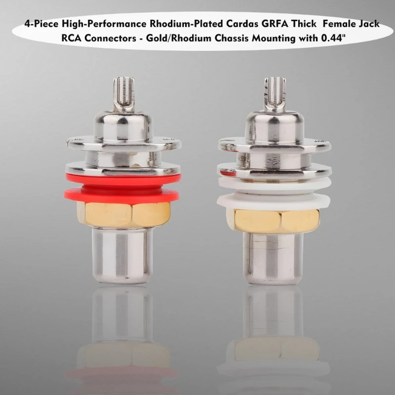 Rhodium Plated Female Port Connectors Professional Auditory Video Terminals