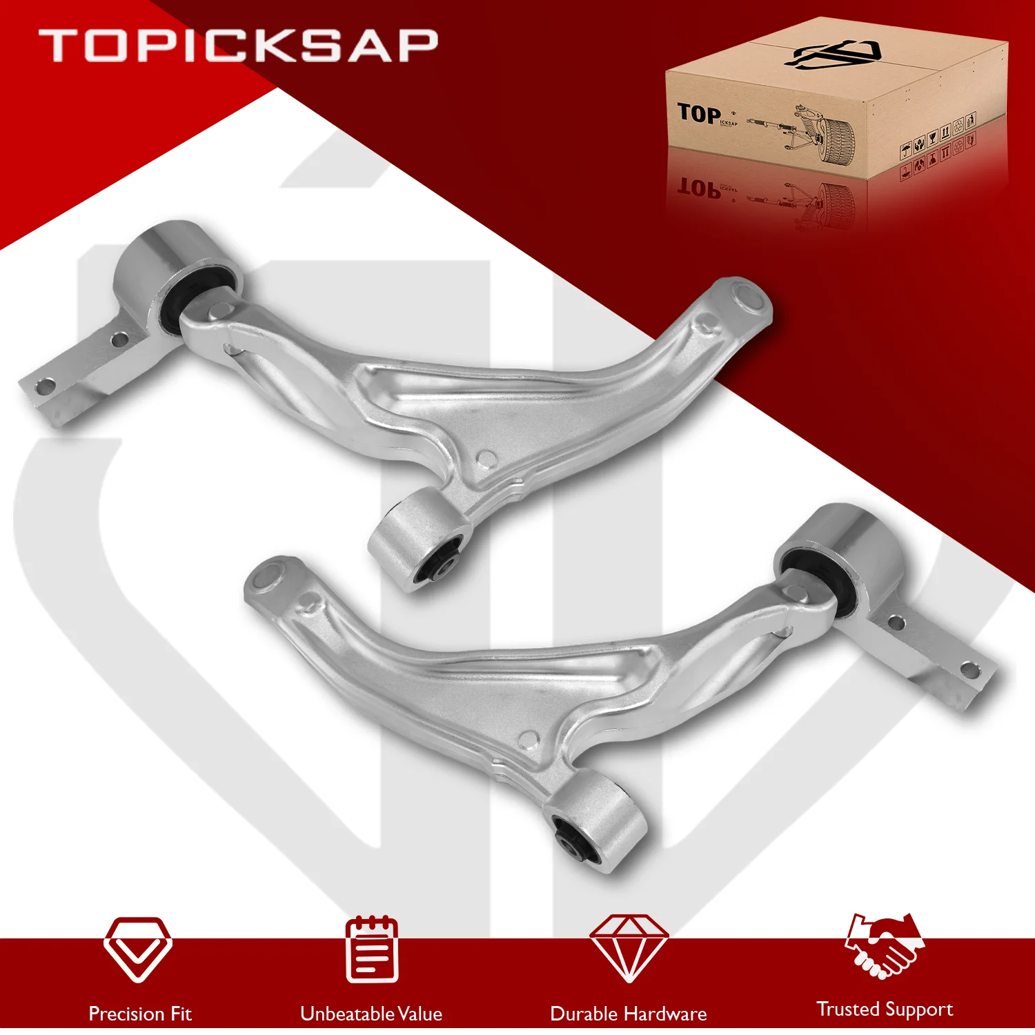 TOPICKSAP 2Pcs Front Lower Control Arm w/Ball Joints Bushings Assembly Kit for Honda Pilot 2009-2012 2013 2014 2015