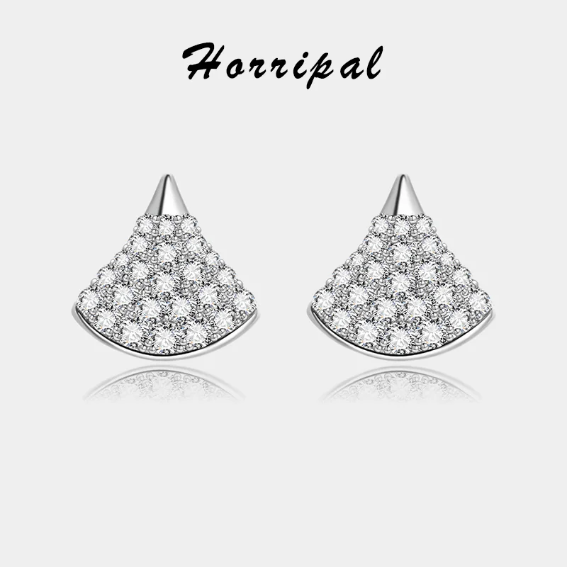 

Certified Original 925 Sterling Silver Moissanite Stud Earrings Plated 18K White Gold Trend Fashion Earring Jewelry High Quality