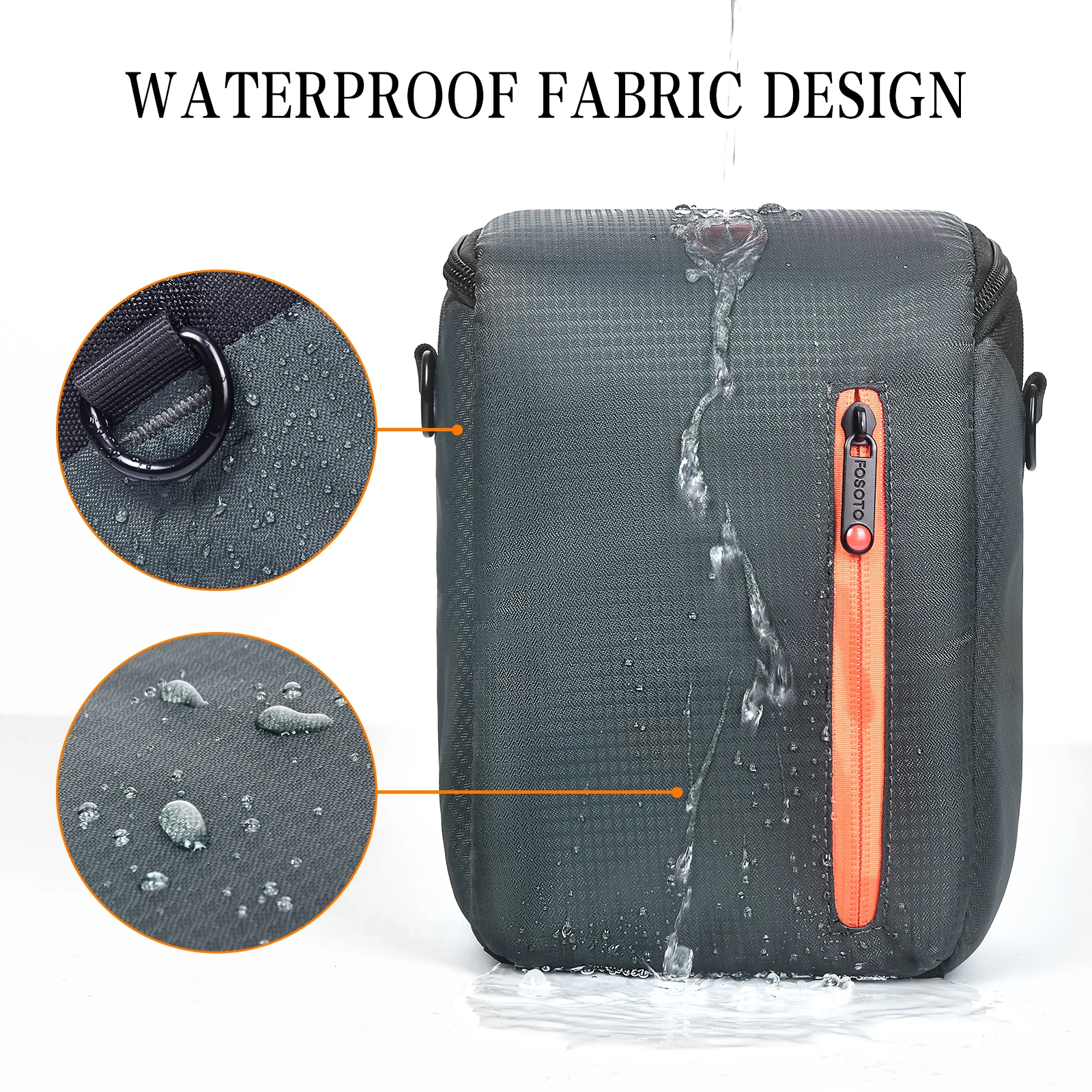 Fosoto New Waterproof Micro Single Bag Compatible for Canon PowerShot Panasonic Nikon Sony Shoulder Photography Backpack Handbag