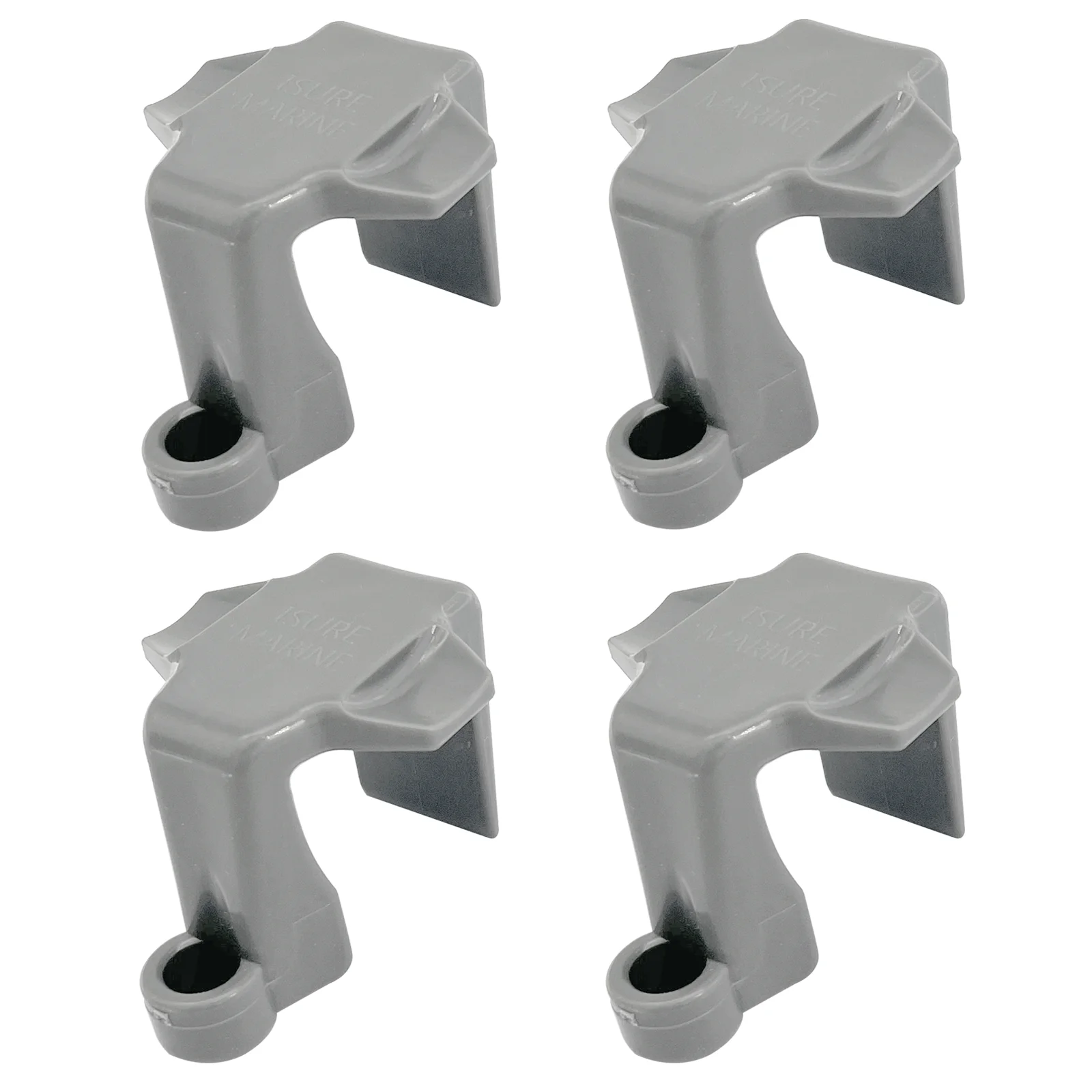 4PCS Boat Pontoon Square Rail Mount Fender Hanger Adjust Accessories Fender Bumper Sling Hook Clip for Docking