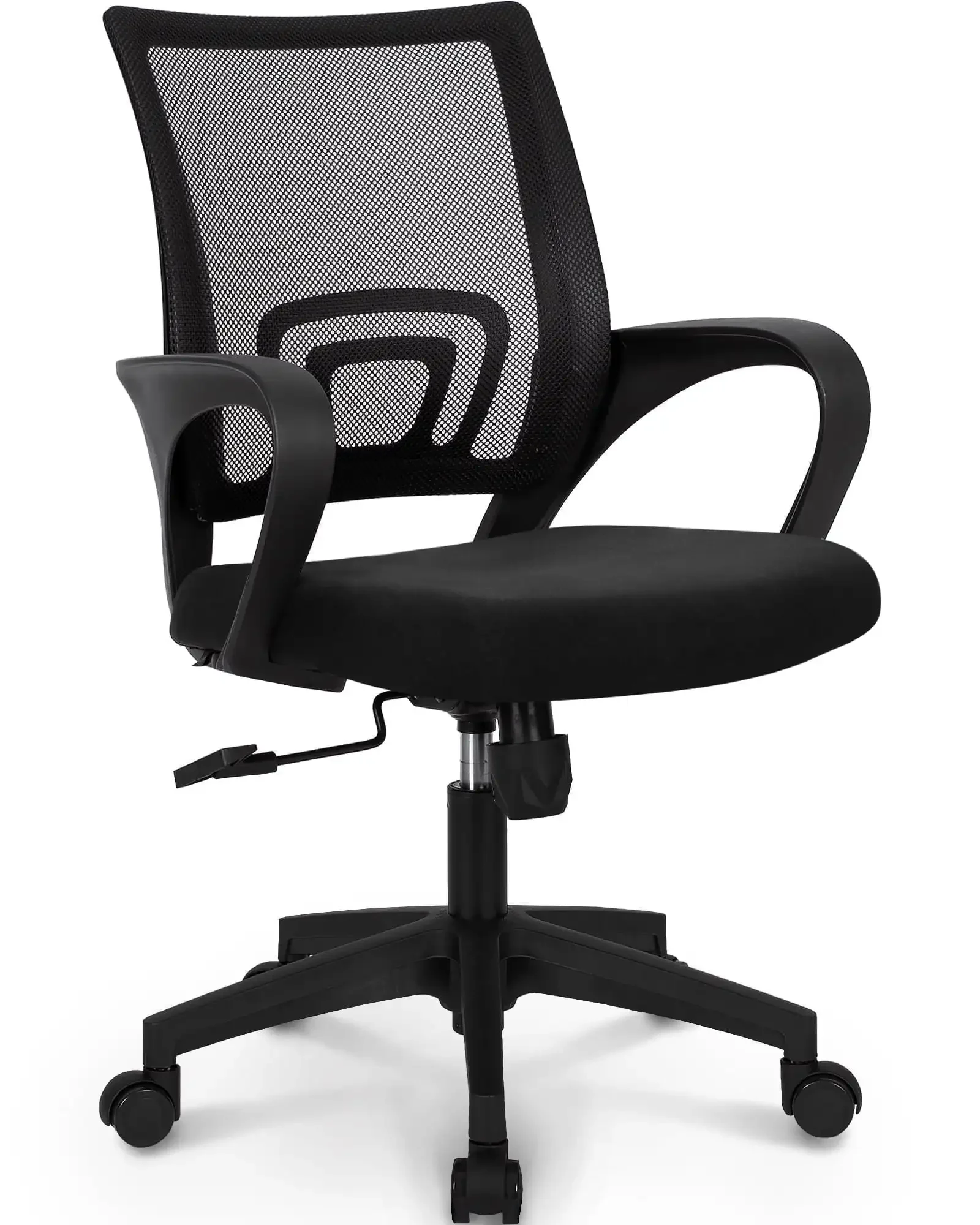 

Ergonomic Office Chair, Lumbar Support, Adjustable Height with Armrests for Adults (Black)