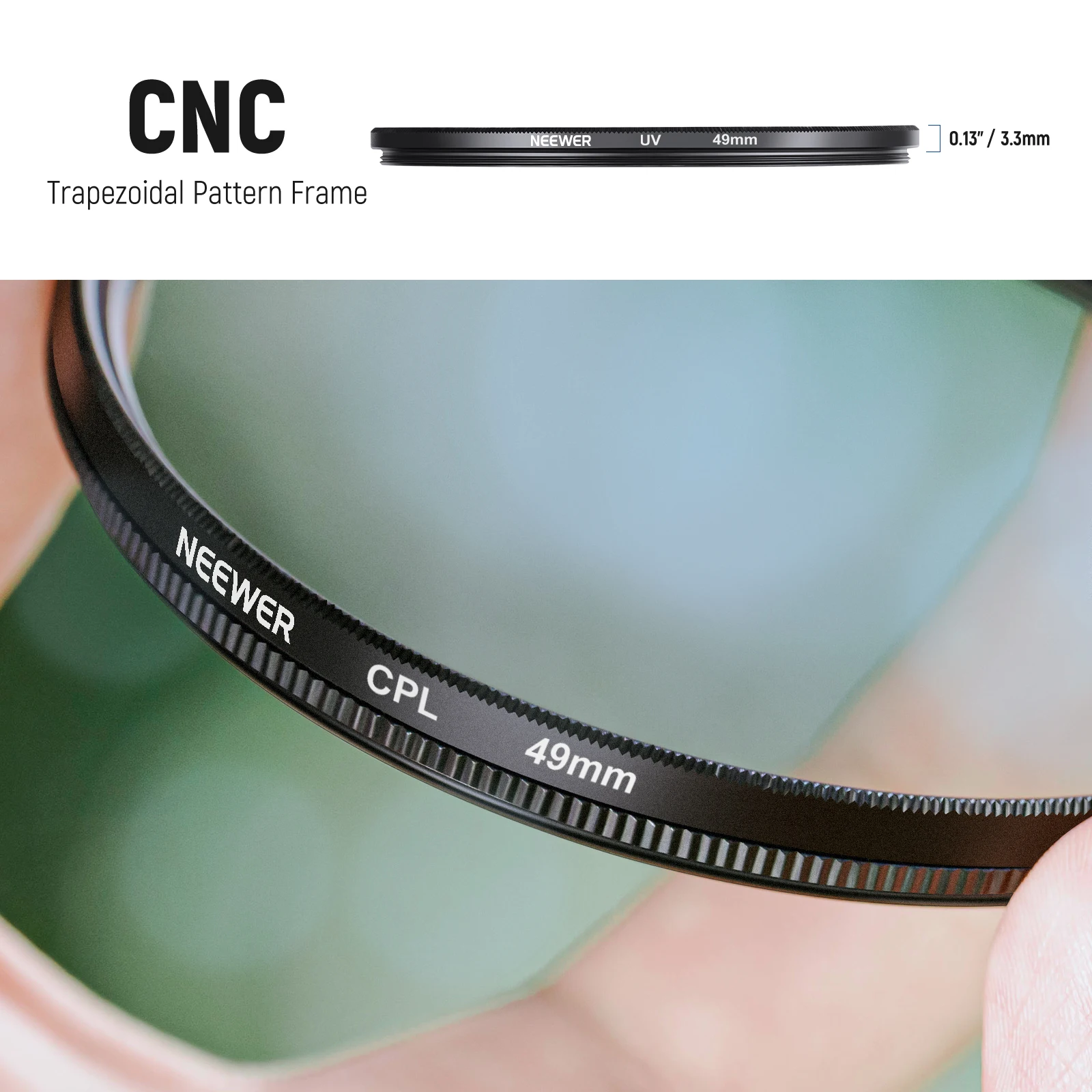 NEEWER Objektivfilter-Set: UV-, CPL-, FLD-, ND-, ND4- und ND8-Objektivblende und Objektivdeckel, kompatibel mit Canon Nikon Sony Panasonic DSLR – Detail 5