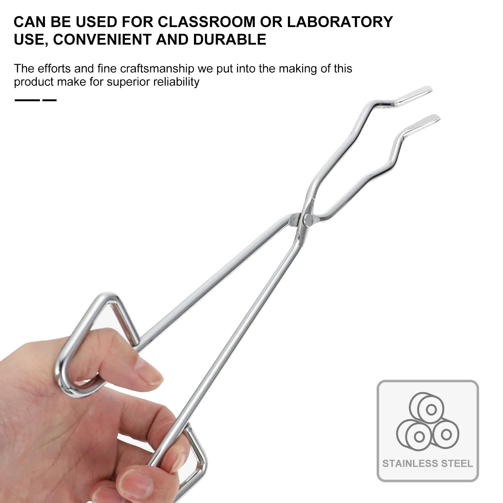 

1Pcs Stainless Steel Crucible Clamp Laboratory 350mm Reliable Anti-Rust Crucible Tong Beaker Clip Durable Scientific Accessory