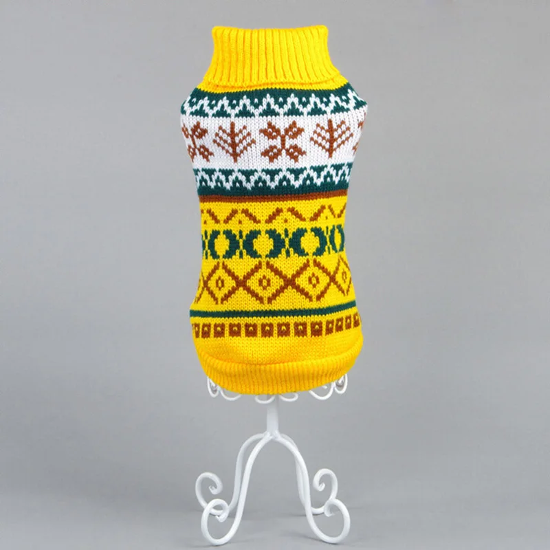 Dog Sweater Warm Knitting Crochet Clothes for Dog Chihuahua Dachsh Classic for Autumn Winter 100% Cotton All Seasons Solid Doagk