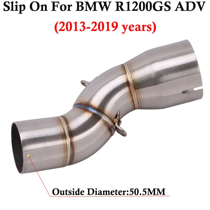 

Slip On For BMW R1200GS ADV 2013 - 2019 years Motorcycle 51MM Exhaust System Middle Link Pipe Escape Stainless Steel Muffler