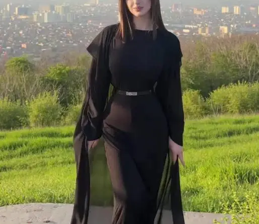 

Two Piece Set 2025 Women Outfit 2025 Spring New Round Neck Slim Fit Long Dress & Long Sleeve Hooded Open Front Longline Cardigan