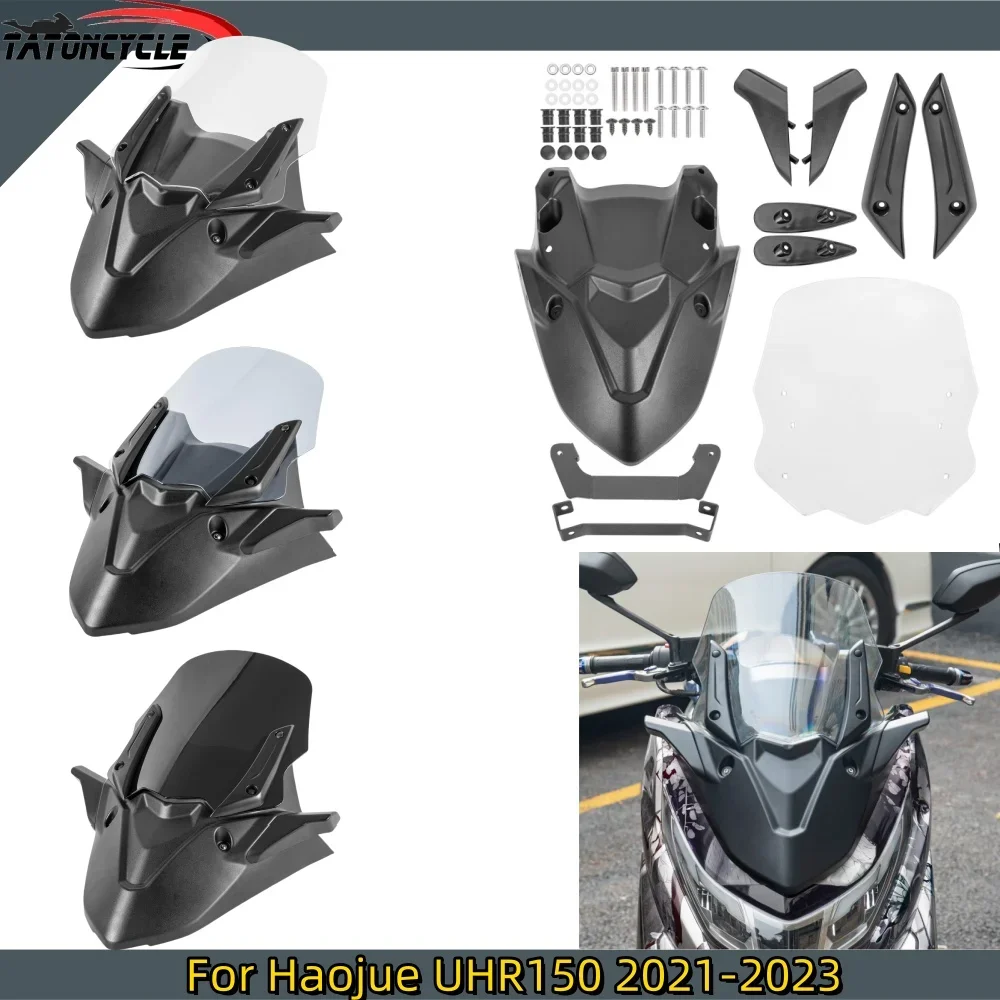 

Motorcycle Windscreen Headlight Fairing for HAOJUE UHR 150 2021 2022 2023 Windshield Wind Shield Airflow Upper Fairing UHR150