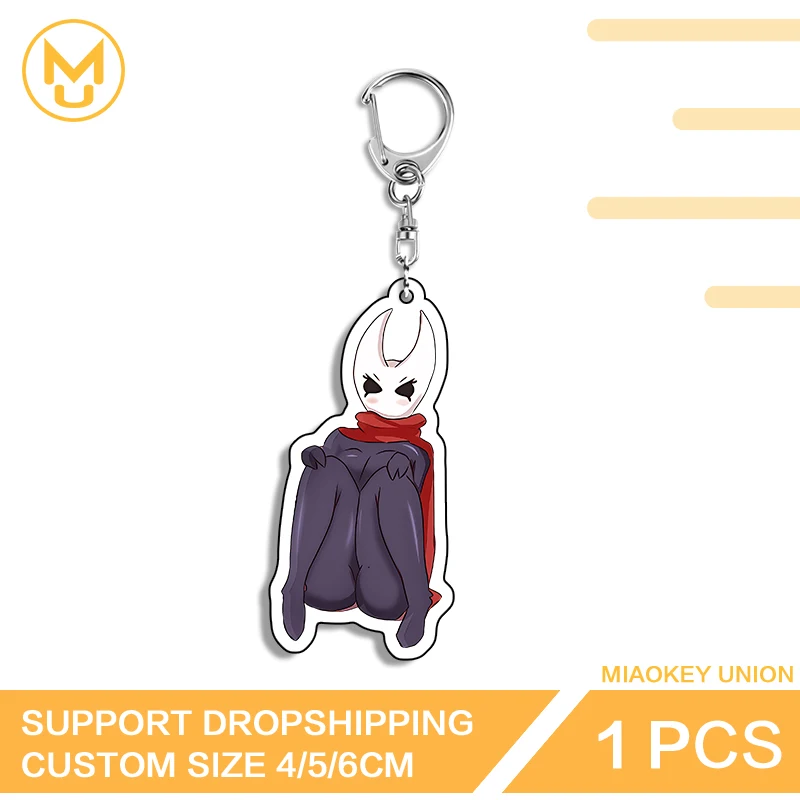 Hollow Knight Alluring Sitting Posture Keyring Glaring Hot Selling Double Sided Props Trendy Game Peripheral Decorations