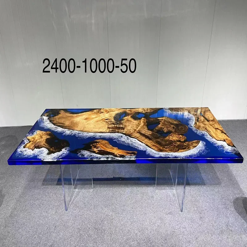 Golden camphor resin tea table, river,dining table, office desk 240-100-5