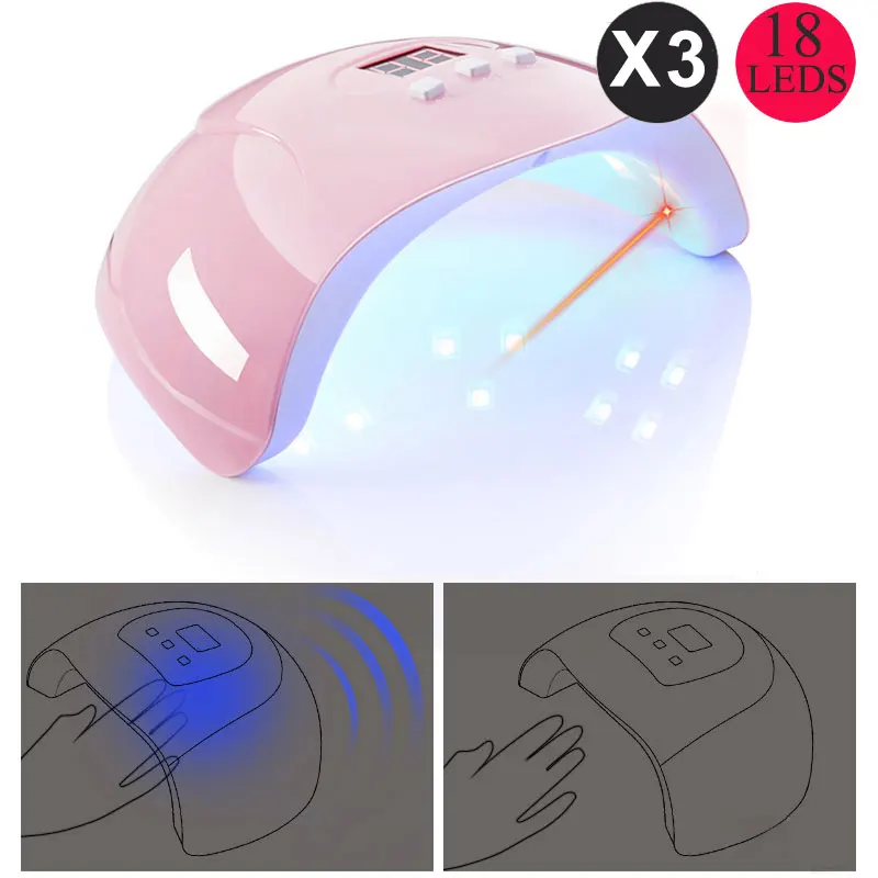 Professional dryer infrared sensor manicure nail lamp for nail gel polish, for curing all gel nail polish professional drying la