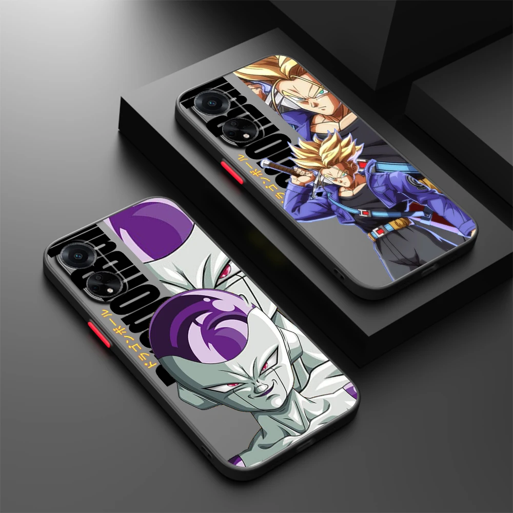 D-Dragon Ball Gohan Goku Frosted Translucent For OPPO X5 X3 A54S A5 A94 A16 A53S A57 A74 A72 A96 A98 A78 5G TPU Phone Case