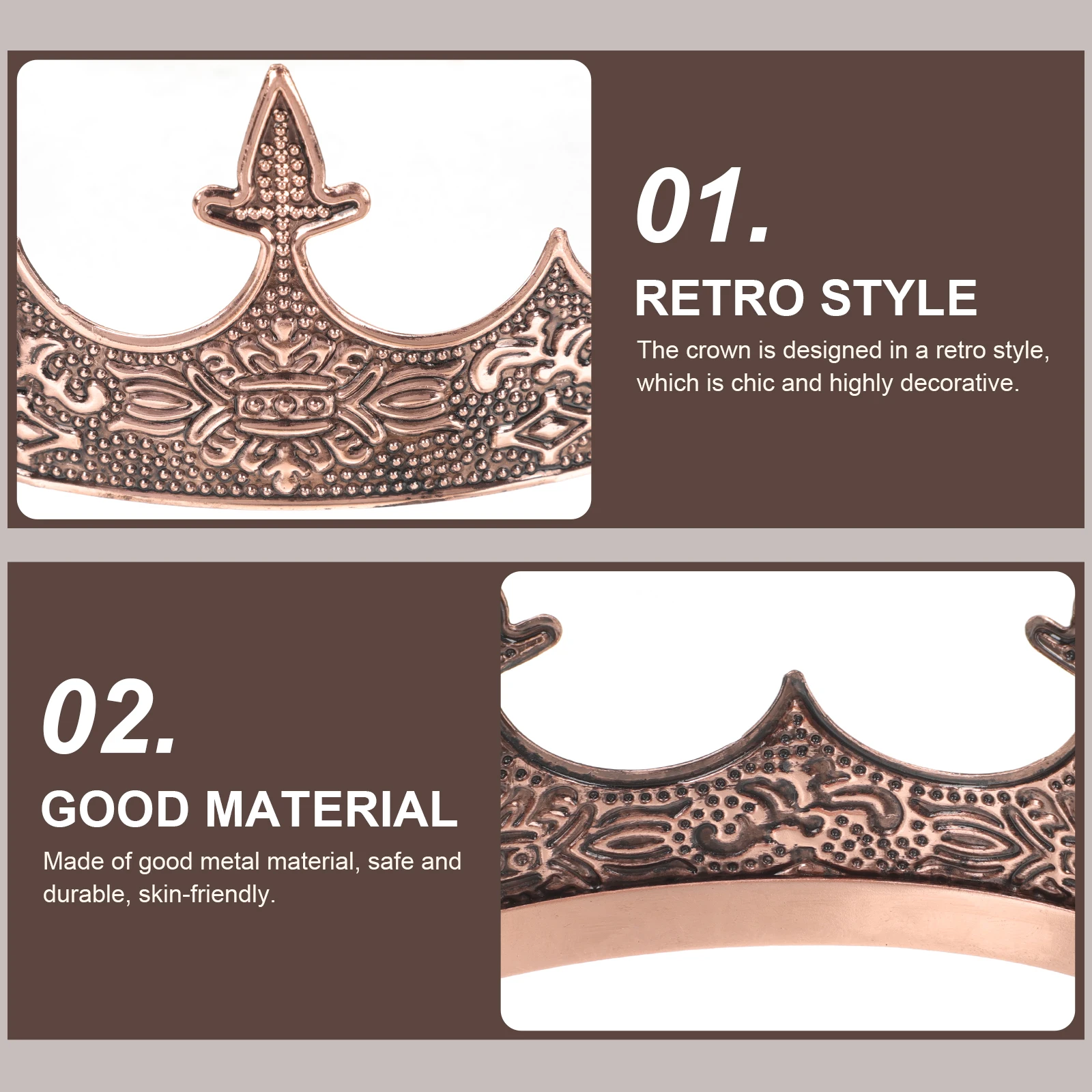 

Mens Retro Toy Headdress Elegant Headdress Vintage King Crown Party Delicate Crown Party Costume Headgear Costume Headgear