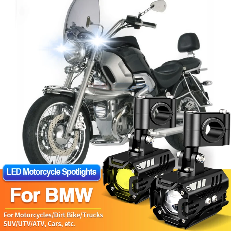 

1/2PCS LED Motorcycles Headlight Two-Color Fog Light Spotlight SUV ATV Off Road for BMW F700GS/F650/K1600/R1250GS/R1100GS/K1200S