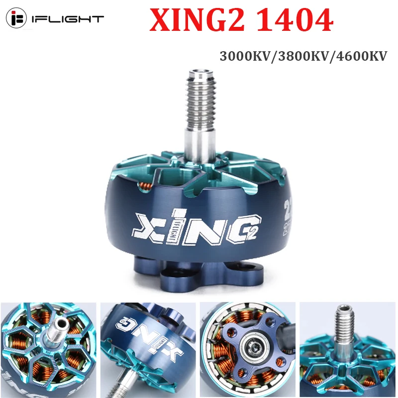 

IFlight XING2 1404 3000KV/3800KV/4600KV 2-4S Toothpick Ultralight Build unibell motor compatible 3-4inch propeller for FPV Drone