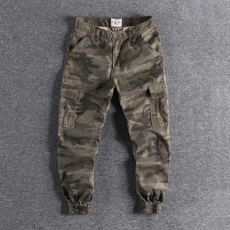 

American Sle Hard Man Camouflage Multi-ket Work Pants Loose Trousers Men Casual Sports Harlan Pants Trendy Brand