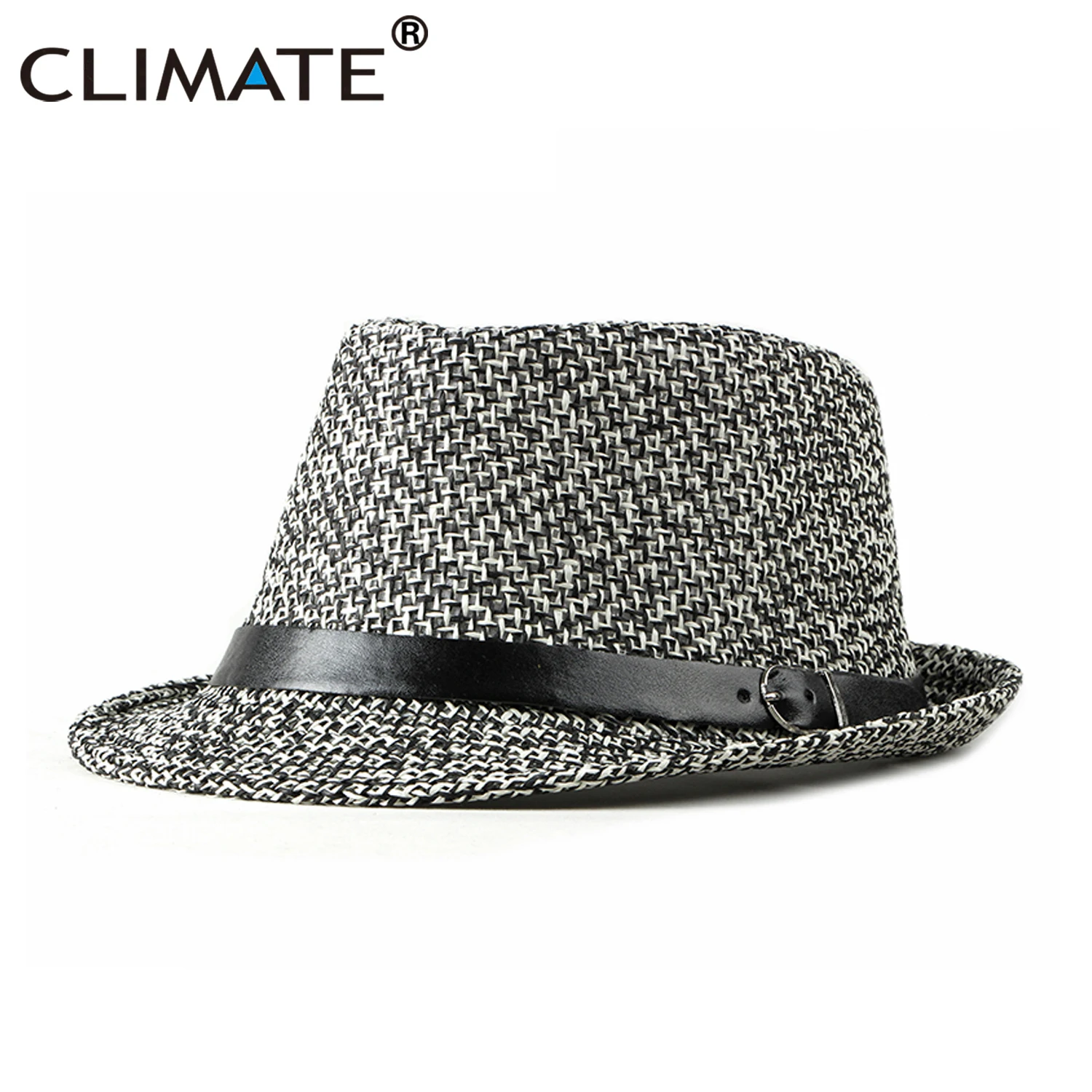 CLIMATE Men Summer Straw Hat Cool Vintage Men Straw Fedora Hat Paper Retro Hats for Man Solid Fedoras Cap Fedora Men Hat Cap