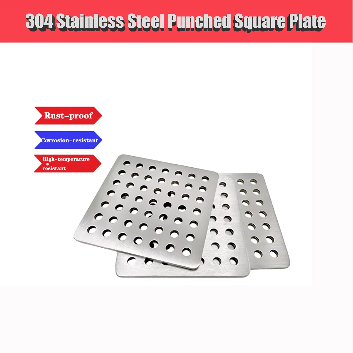 304 Stainless Steel Perforated Sheet Customizable Punching Metal Plate for Filtering and Decoration