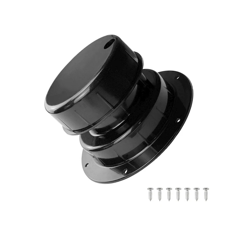 1Pc Black ABS Yacht Plumbing Vent Camper Vent Cap Replacement with Screws,RV Sewer Vent Cap for 1 To 2 3/8