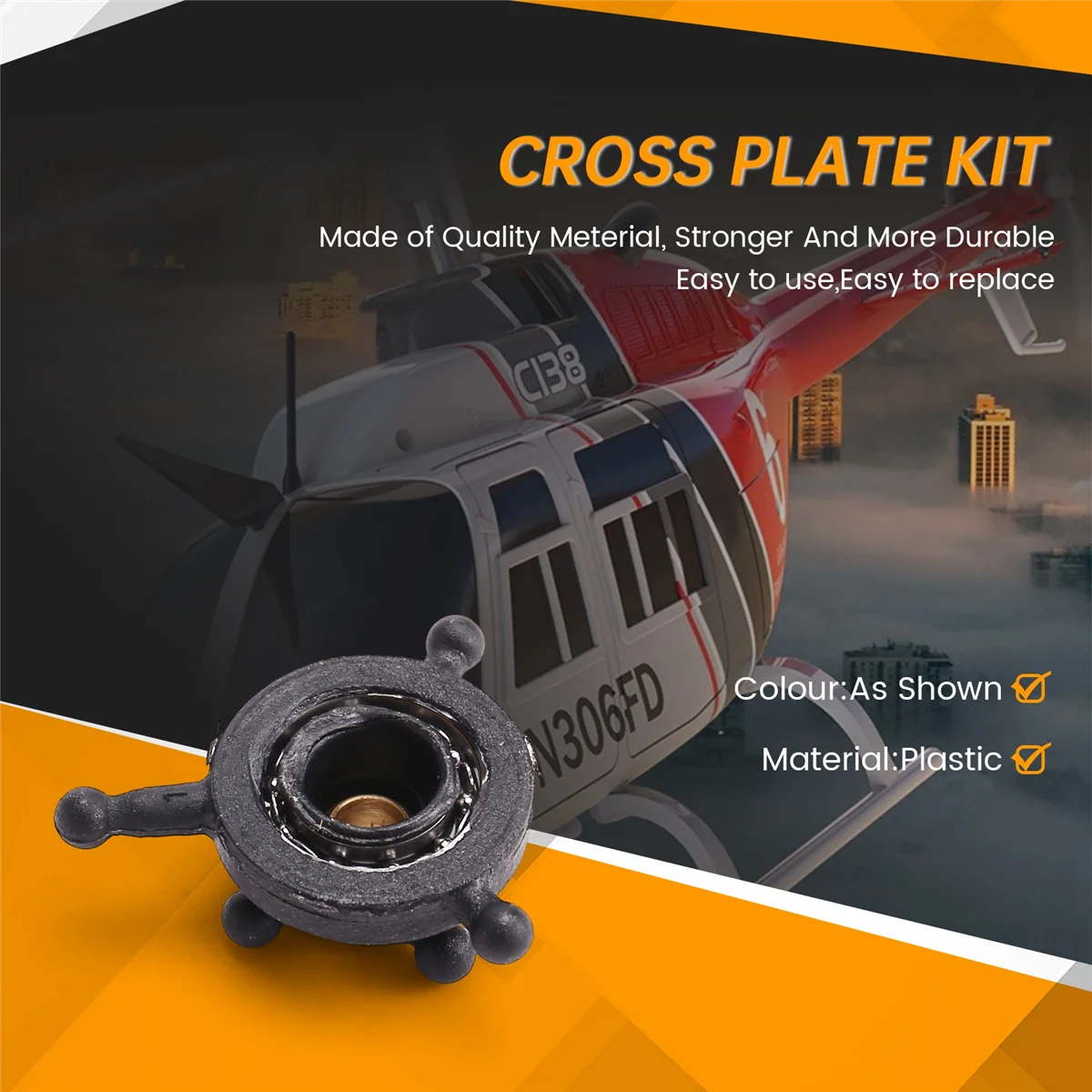 New RC Toy Helicopter Upgrade C138 Cross Plate Kit for RC ERA C138 Bell 206 1:33 RC Toy Helicopter Parts