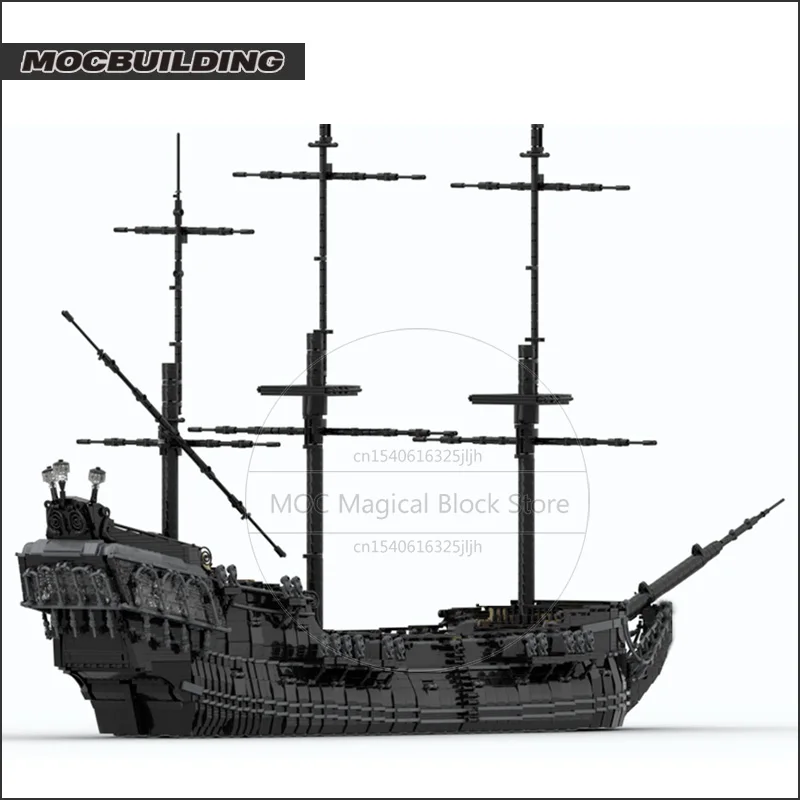 Klassieke filmclips Voyage Black Ship MOC Bouwsteen Slagschip Model Transport Zeilboot Technologie Bakstenen Speelgoed Geschenken