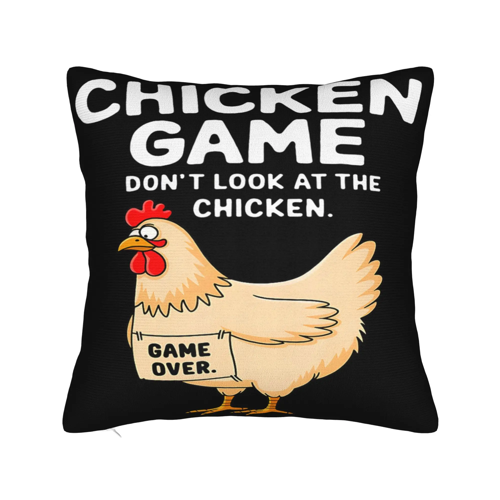 Decorative Pillowcases Chicken Game Dont Look At The Chicken Accessories Chair  Throw Pillow Case Cover Square Multi Size