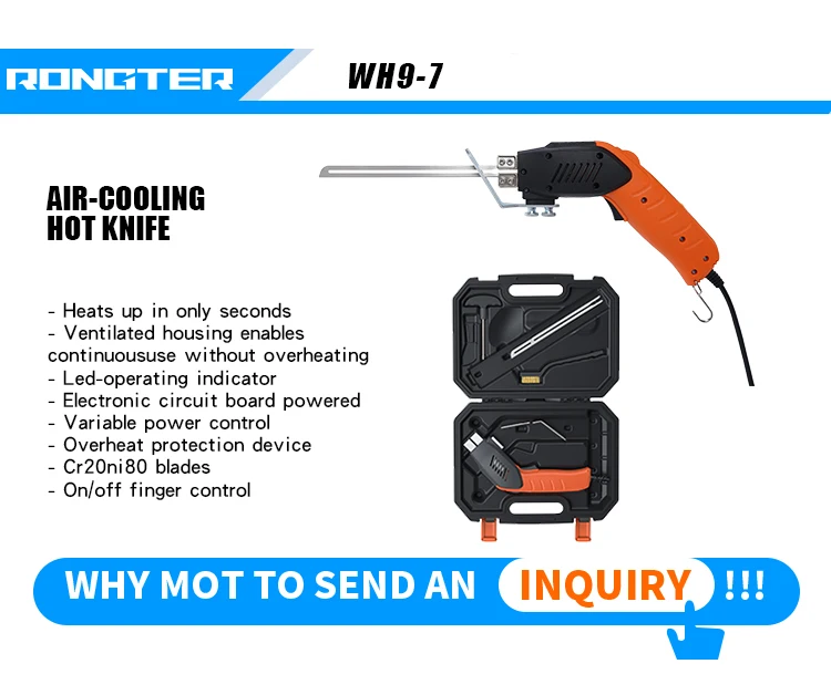 WH9-7 150 and 200mm blade Handheld air-cooling hot knife Hot Knife /Foam Cutting Tool Kit