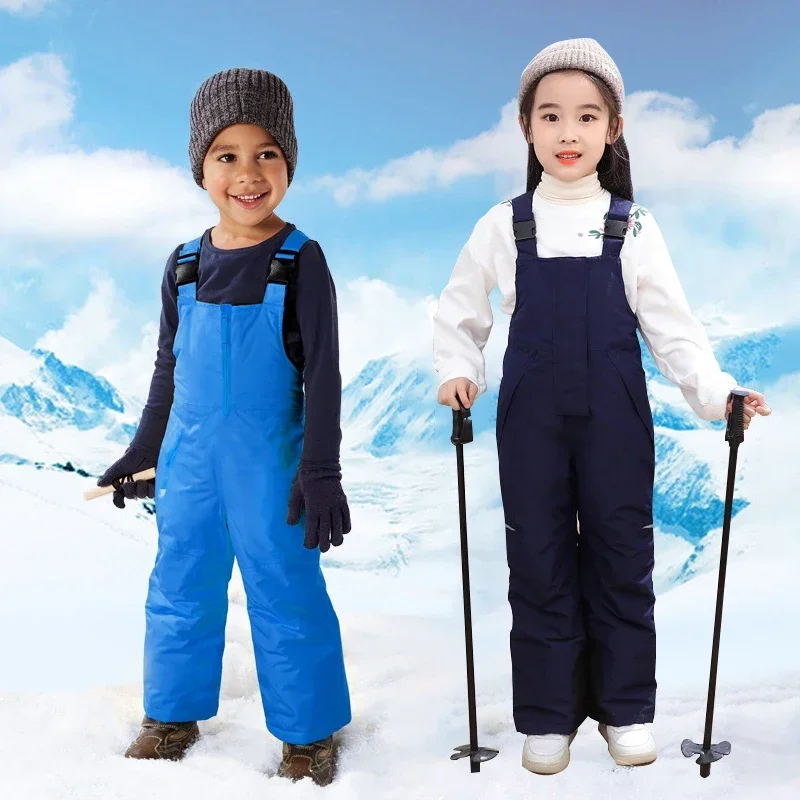 

Winter Baby Boy Overall Outdoor Sport Girls Jumpsuit Mountain Thick Warm Bib Pants Waterproof Insulated Children Snow Clothes