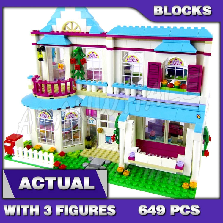 649pcs Friends Heartlake City Summer Stephanie's House 10612 Model Building Blocks Children Kid toy Bricks Compatible with