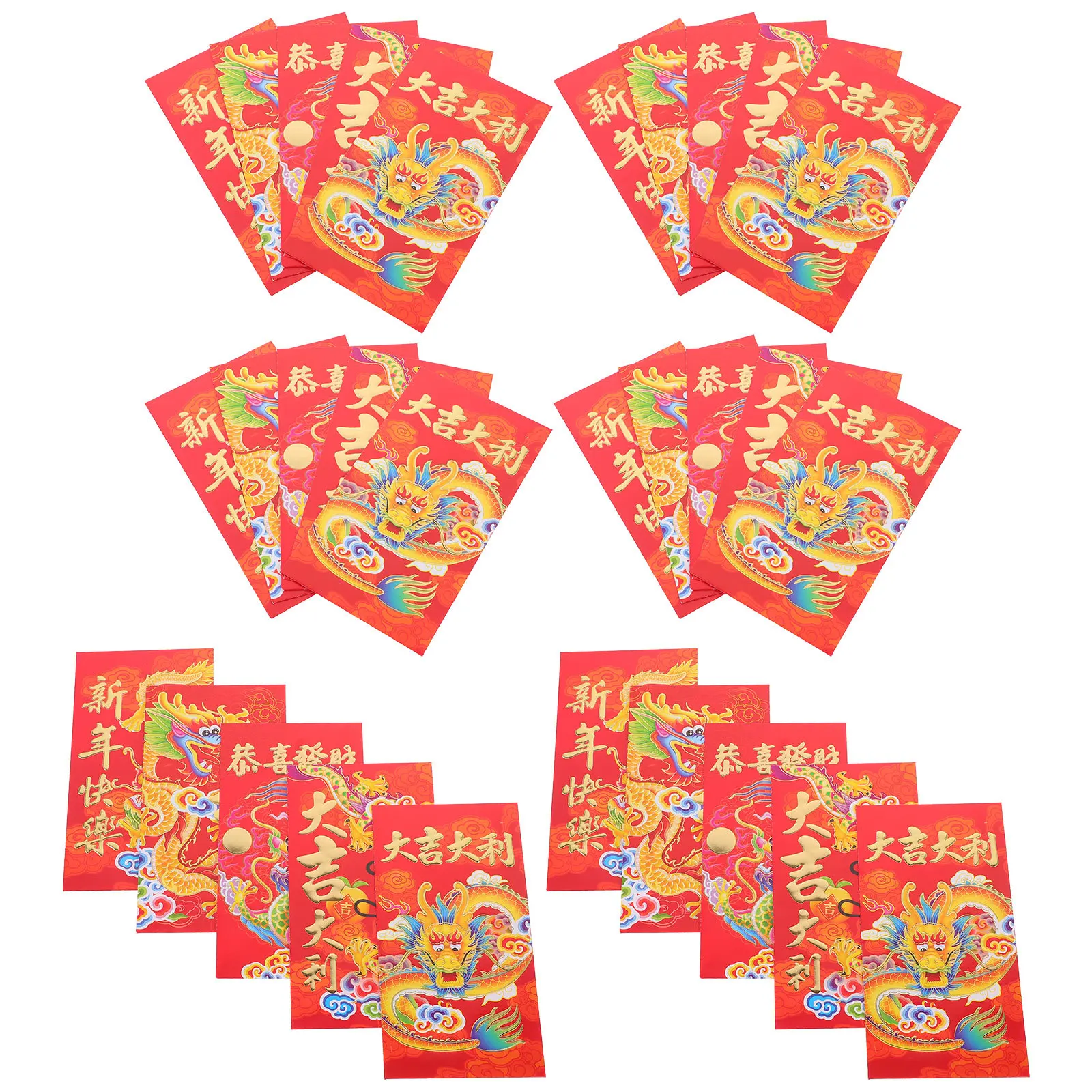 30 Stück rote Umschläge im chinesischen Stil, Neujahrsgeldpakete, 2024, Festival-Geschenk, dekorative rote Taschen, Geldumschlag
