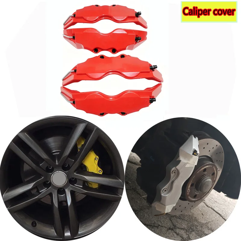 KUNBABY 8 Colors 2*2pc ABS Plastic Disc Brake Caliper Cover Custom Car Logo For Front And Rear Car Styling