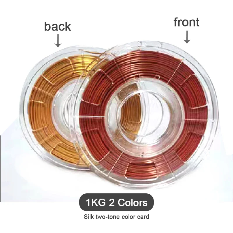 Fil plastique PLA nickel é arc-en-ciel, filament d'impression 3D, miroir, changement d'angle chromé, 1111mm, 1kg, 1.75