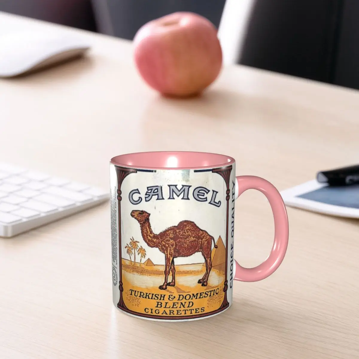 Vintage Camel Cigarette Pack Mug Funny Ceramic Coffee Cups Tea Mugs Milk Cup Drinkware Gift for Friends