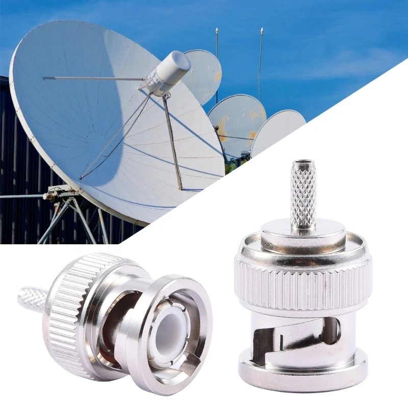 Adaptador transición señal BNC C J1.5 cobre, conector engarce para conector Coaxial radiofrecuencia para Cable