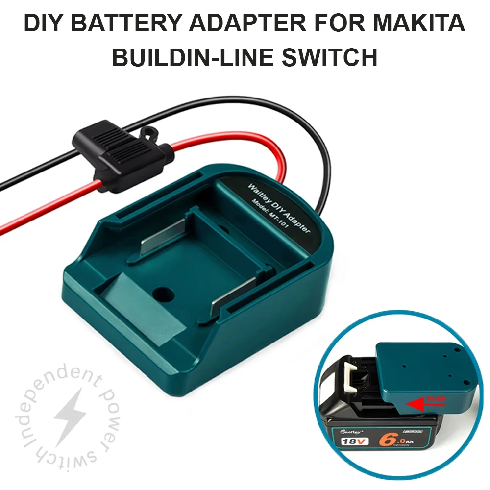 Image of Externer Akku-Adapter-Konverter für MT Makita 14 V/18 V Akku DIY Elektrowerkzeugkasten Mod-Stecker-Zubehör-Set elektrische Verlängerung