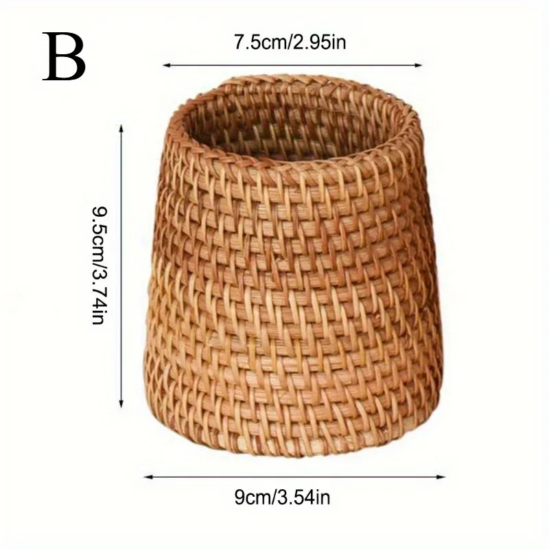 حامل أقلام الروطان الأنيق - منظم مكتب متين وخفيف الوزن للمنزل والمكتب والمدرسة | متوفر في 3 مقاسات #5