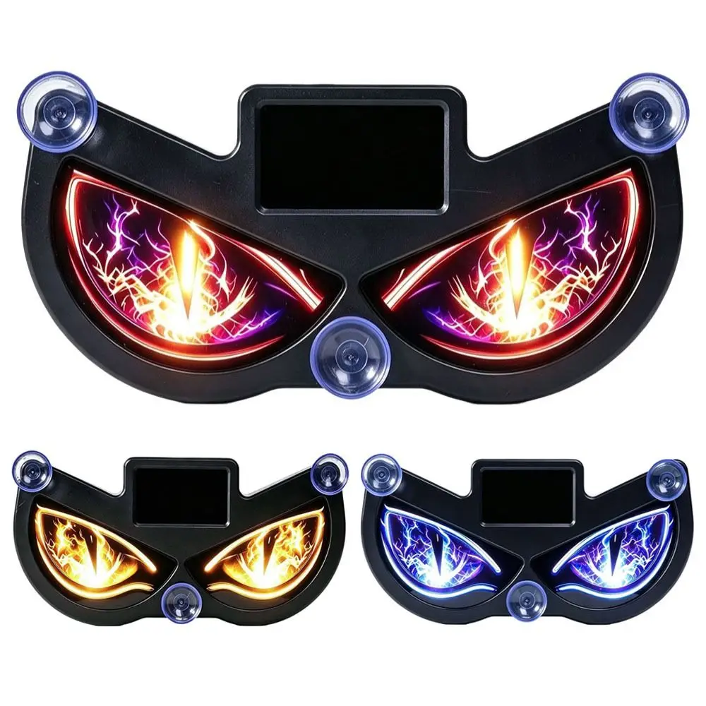Wireless Solar LED Car Light Vibration Lights on Dynamic Display Car Warning Light Suction Cup Devil Eyes Car Lights