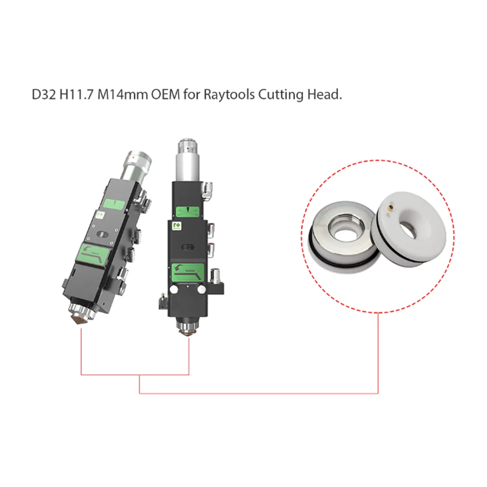 Ultrarayc Ceramic Rings for Raytools Dia.32mm 28mm 24.5mm P0571-1051-00001 for Precitec Procutter & Lightcutter WSX Hans Head