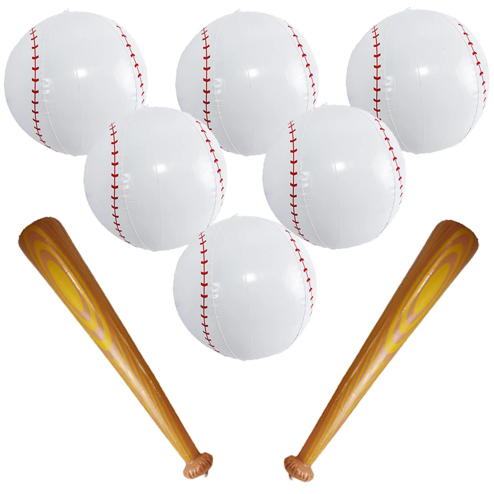 Aufblasbare Baseball-Schläger und -Bälle für Männer-Sportpartys, Geburtstagsdekorationen, Sportspiele und Foto-Requisiten – Detail 1